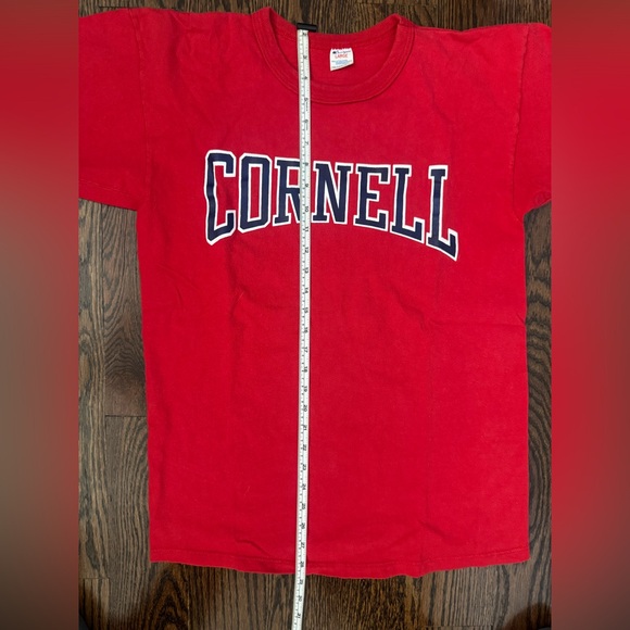 Vintage 80s Red Champion Cornell University T-Shirt L Single Stitch USA Made L - Picture 8 of 9